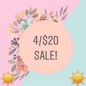 ☀️4/$20 Sale!☀️Search☀️ in my closet to view all items!